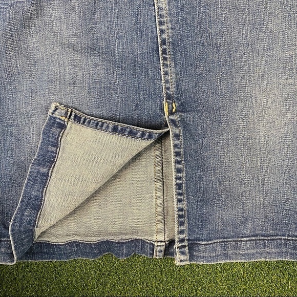 Hudson Jeans Denim Blue Pencil Skirt Front Split - Picture 4 of 12